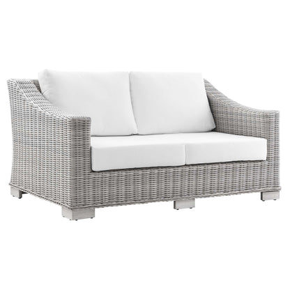 Modway Furniture Conway 4-Piece Outdoor Patio Wicker Rattan Furniture Set - EEI-5091-GRY