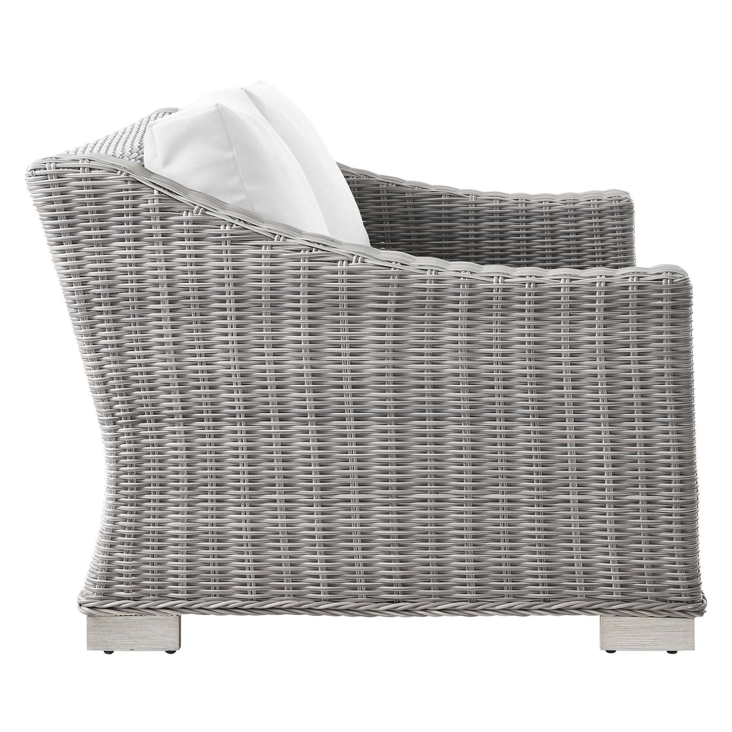 Modway Furniture Conway 4-Piece Outdoor Patio Wicker Rattan Furniture Set - EEI-5091-GRY