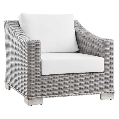 Modway Furniture Conway 4-Piece Outdoor Patio Wicker Rattan Furniture Set - EEI-5091-GRY