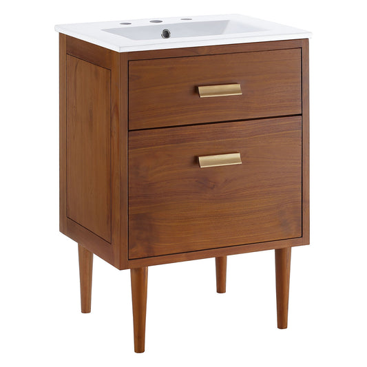 Modway furniture Cassia Bathroom Vanity Basin Included - EEI-5108-NAT-WHI