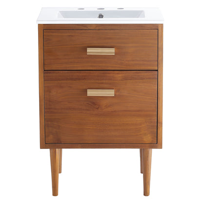 Modway furniture Cassia Bathroom Vanity Basin Included - EEI-5108-NAT-WHI