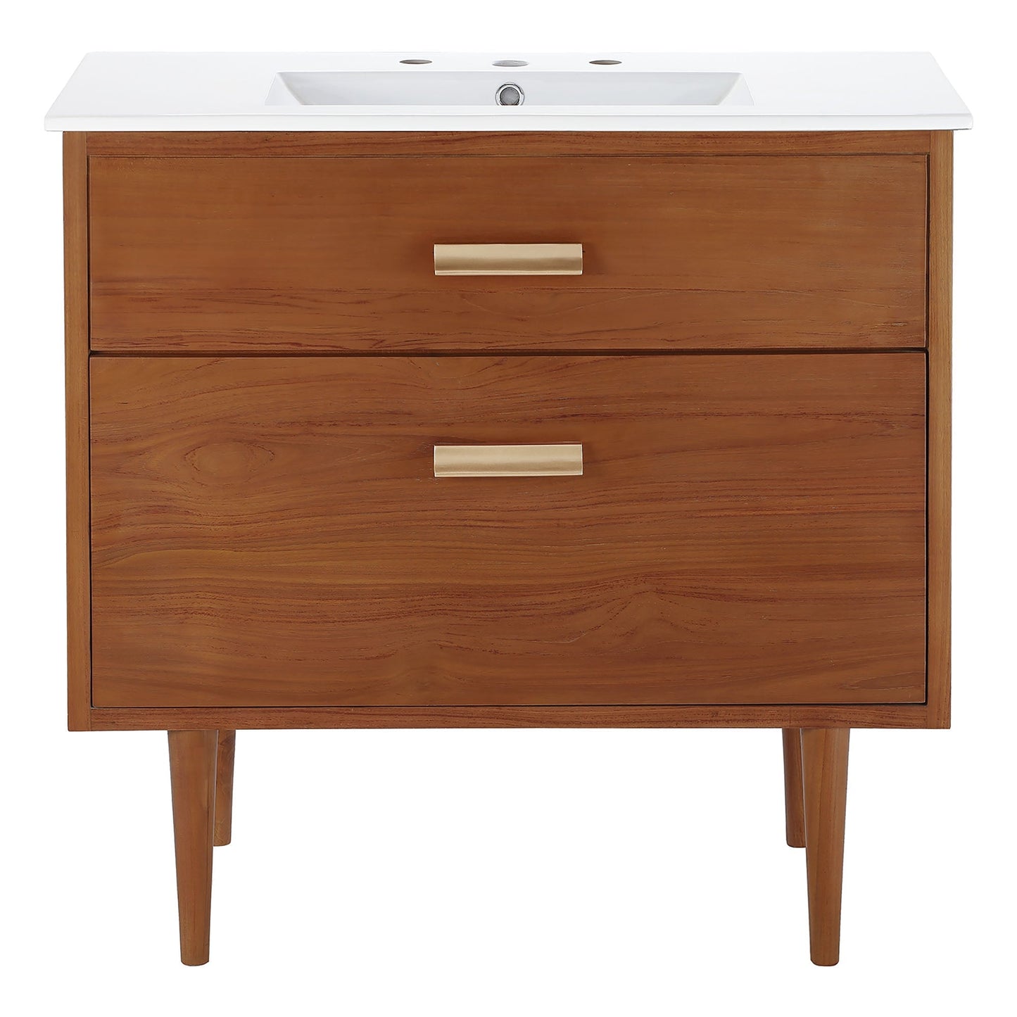 Modway furniture Cassia Bathroom Vanity Basin Included - EEI-5108-NAT-WHI