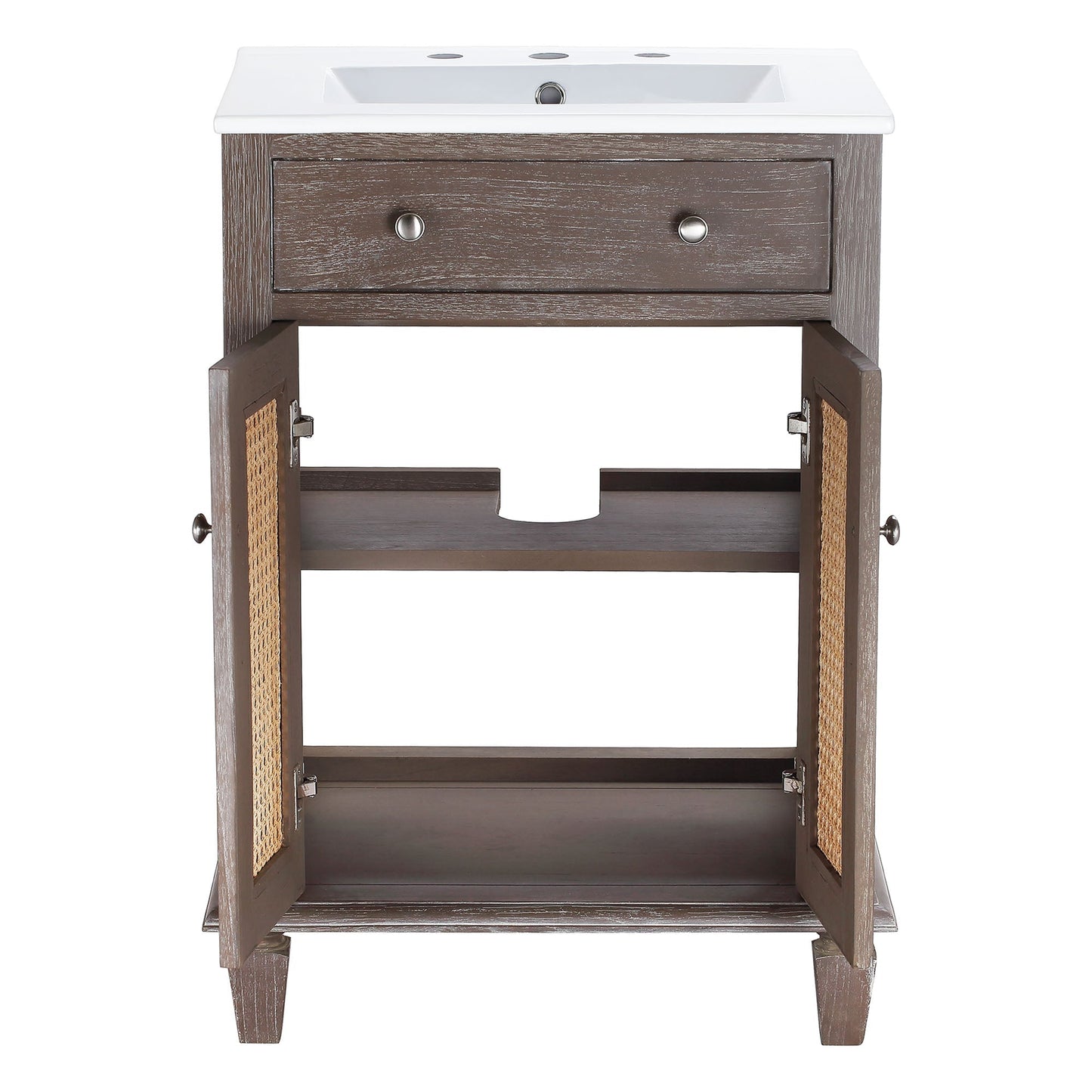 Modway furniture Lilo Bathroom Vanity Basin Included - EEI-5110-GRY-WHI