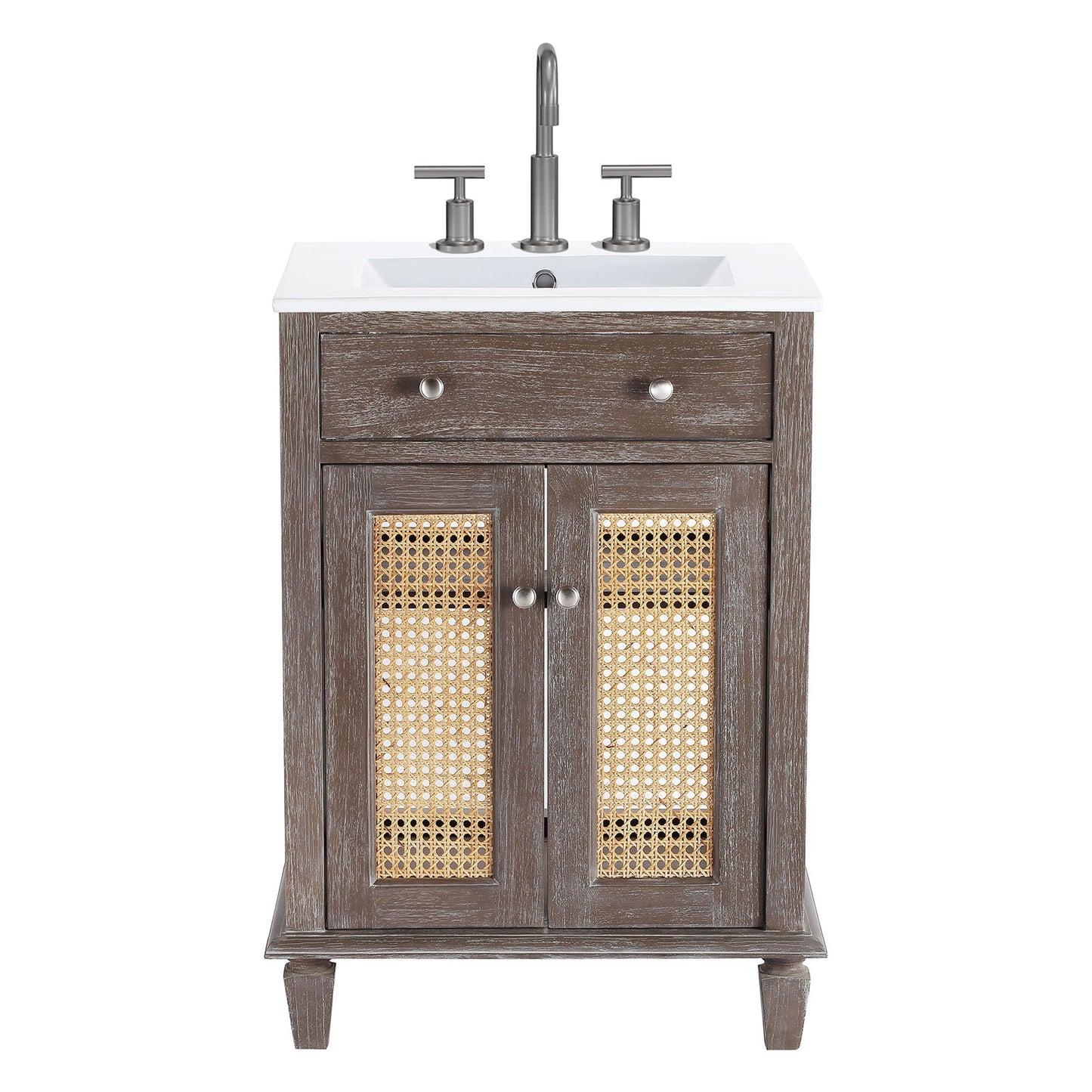Modway furniture Lilo Bathroom Vanity Basin Included - EEI-5110-GRY-WHI