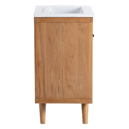 Modway furniture Birdie Bathroom Vanity Basin Included - EEI-5112-NAT-WHI