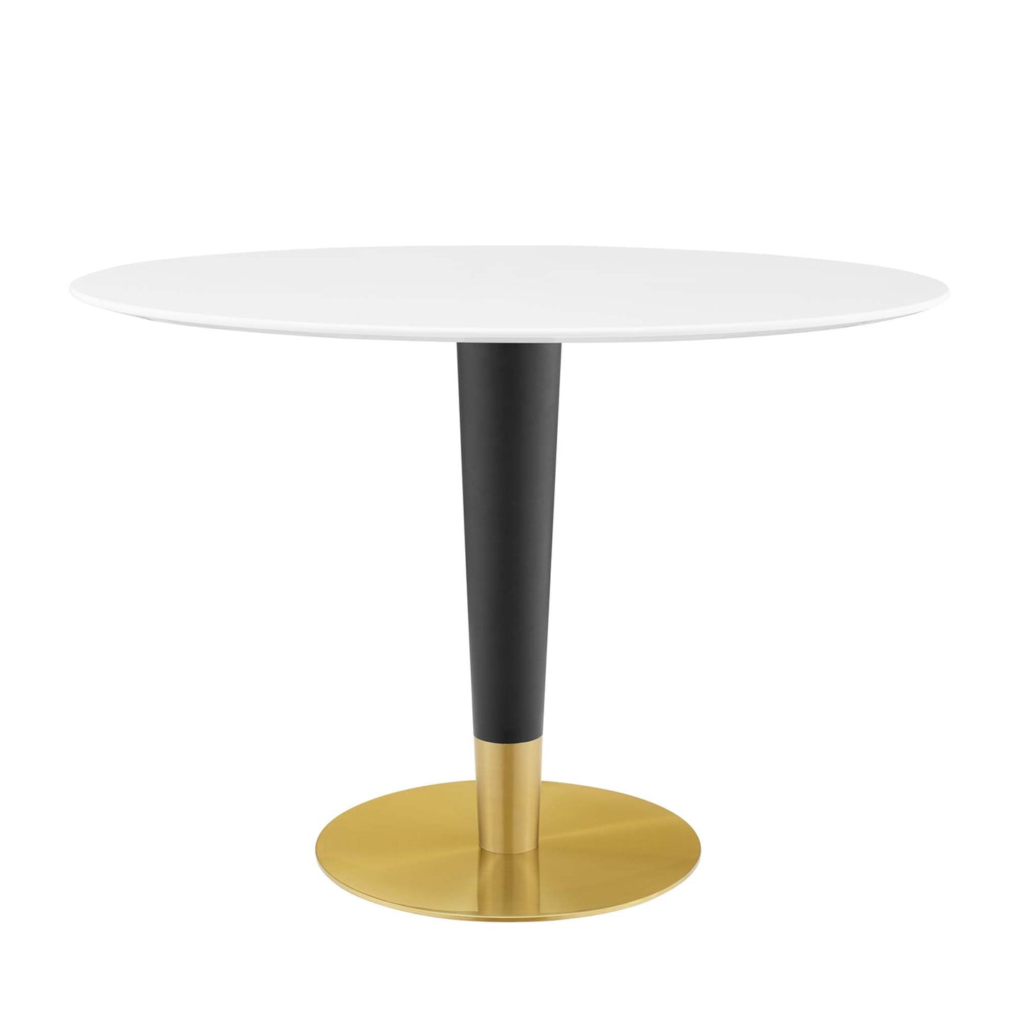 Modway furniture Zinque 42" Oval Dining Table - EEI-5124-GLD-WHI