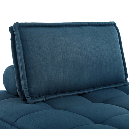 Modway Furniture Saunter 5-Piece Tufted Fabric Fabric Sectional Sofa by Modway - EEI-5210-AZU
