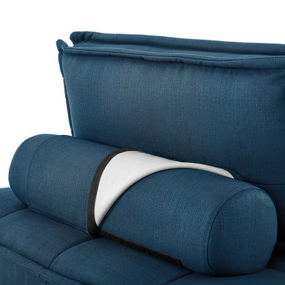 Modway Furniture Saunter 5-Piece Tufted Fabric Fabric Sectional Sofa by Modway - EEI-5210-AZU