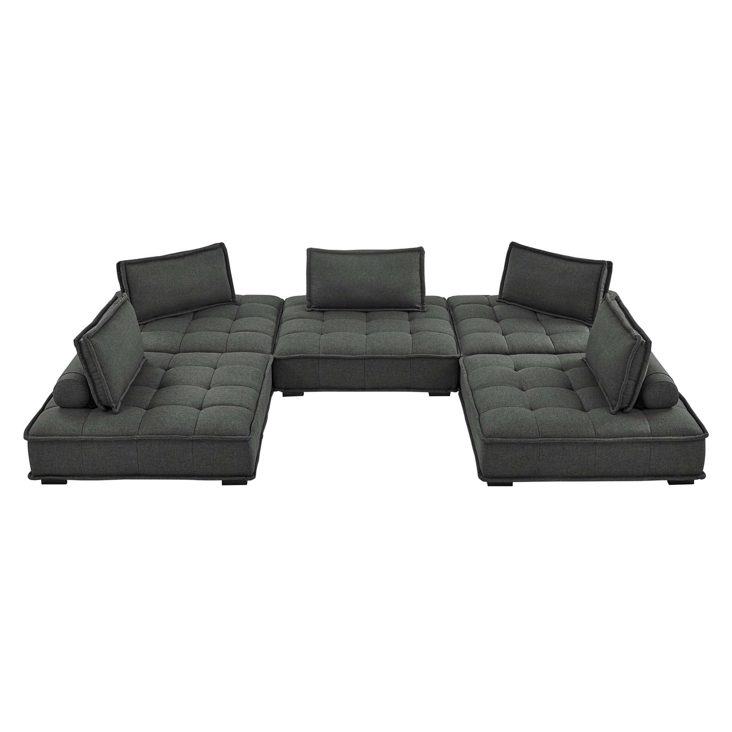 Modway Furniture Saunter 5-Piece Tufted Fabric Fabric Sectional Sofa by Modway - EEI-5210-AZU