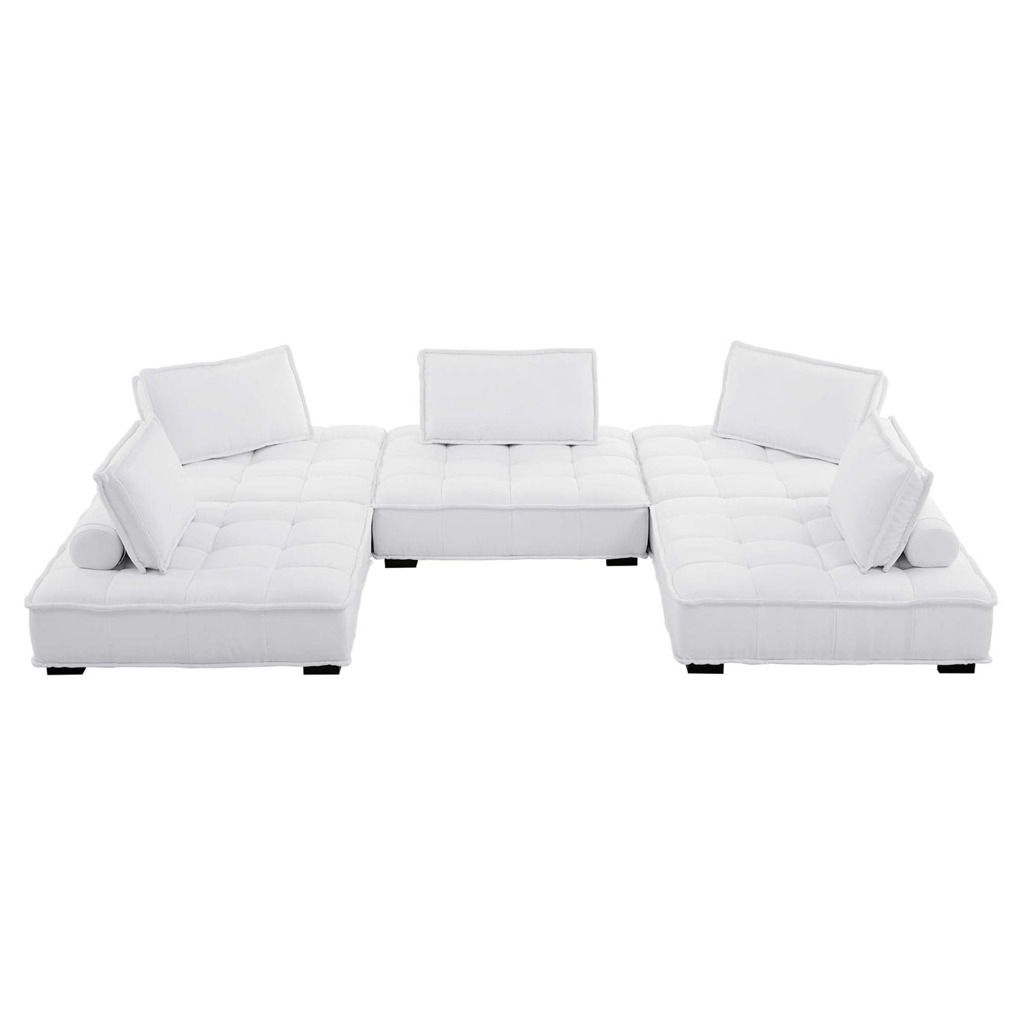 Modway Furniture Saunter 5-Piece Tufted Fabric Fabric Sectional Sofa by Modway - EEI-5210-AZU