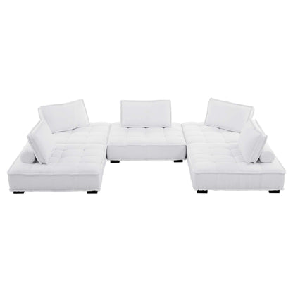 Modway Furniture Saunter 5-Piece Tufted Fabric Fabric Sectional Sofa by Modway - EEI-5210-AZU