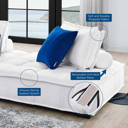 Modway Furniture Saunter 5-Piece Tufted Fabric Fabric Sectional Sofa by Modway - EEI-5210-AZU