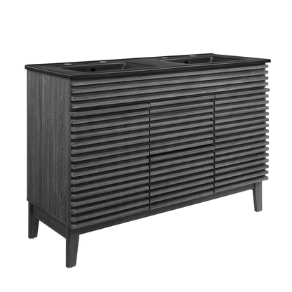 Modway furniture Render 48" Bathroom  Vanity with Black Basin Included - EEI-5381-WAL-BLK