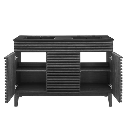 Modway furniture Render 48" Bathroom  Vanity with Black Basin Included - EEI-5381-WAL-BLK