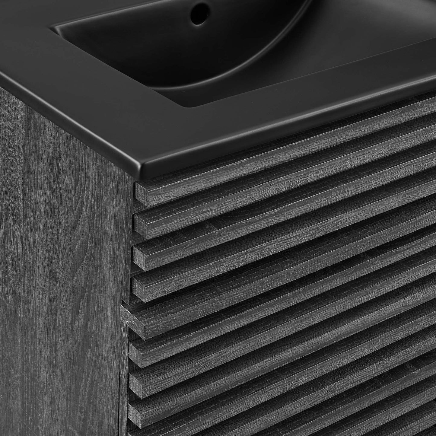 Modway furniture Render 48" Bathroom  Vanity with Black Basin Included - EEI-5381-WAL-BLK