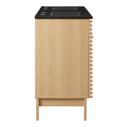 Modway furniture Render 48" Bathroom  Vanity with Black Basin Included - EEI-5381-WAL-BLK