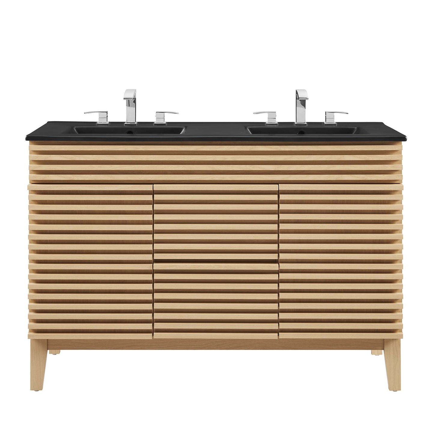 Modway furniture Render 48" Bathroom  Vanity with Black Basin Included - EEI-5381-WAL-BLK