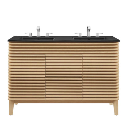 Modway furniture Render 48" Bathroom  Vanity with Black Basin Included - EEI-5381-WAL-BLK