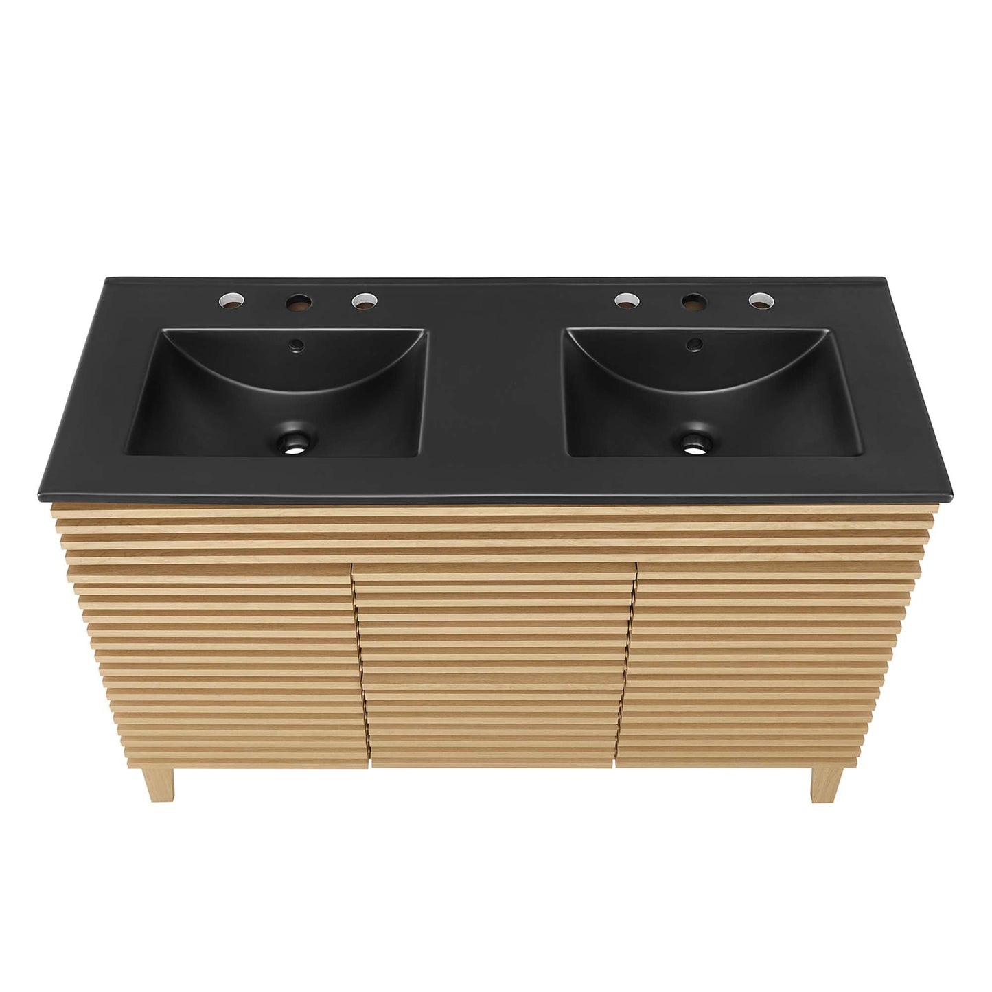 Modway furniture Render 48" Bathroom  Vanity with Black Basin Included - EEI-5381-WAL-BLK
