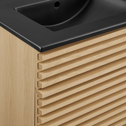 Modway furniture Render 48" Bathroom  Vanity with Black Basin Included - EEI-5381-WAL-BLK