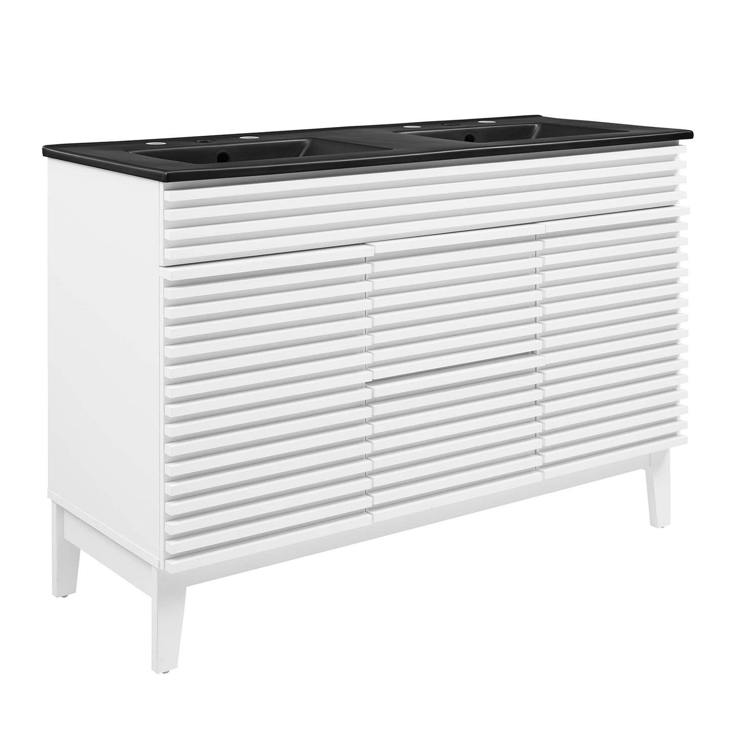 Modway furniture Render 48" Bathroom  Vanity with Black Basin Included - EEI-5381-WAL-BLK