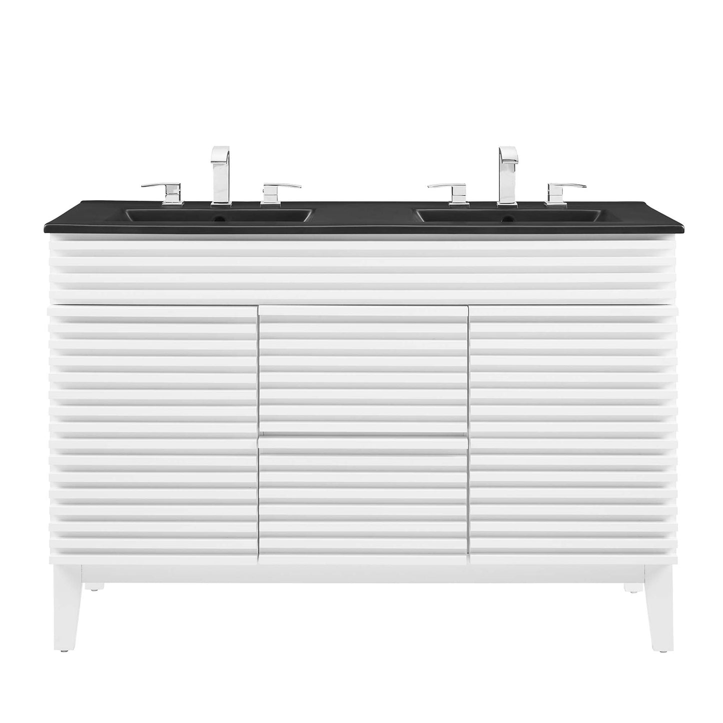 Modway furniture Render 48" Bathroom  Vanity with Black Basin Included - EEI-5381-WAL-BLK