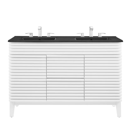 Modway furniture Render 48" Bathroom  Vanity with Black Basin Included - EEI-5381-WAL-BLK