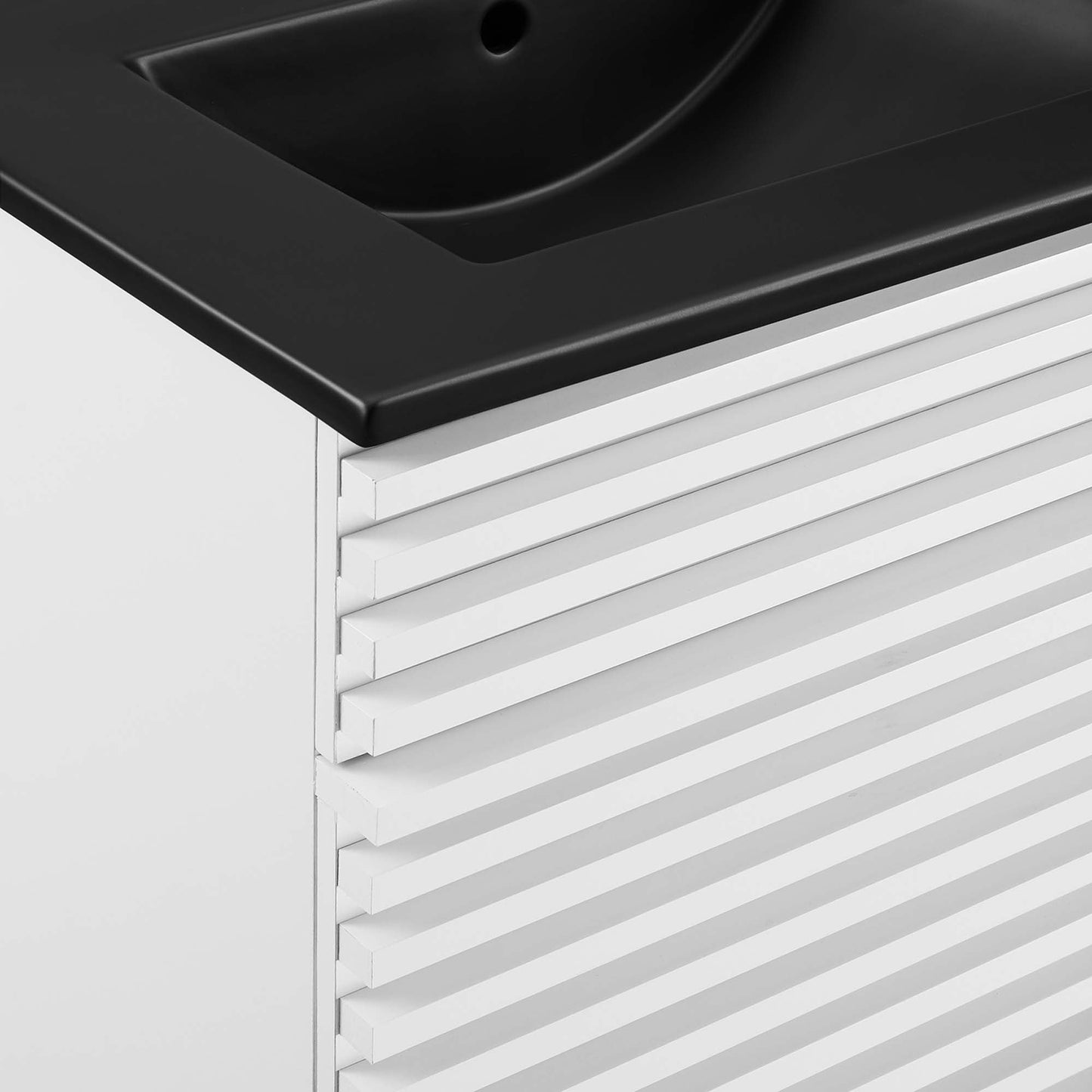 Modway furniture Render 48" Bathroom  Vanity with Black Basin Included - EEI-5381-WAL-BLK