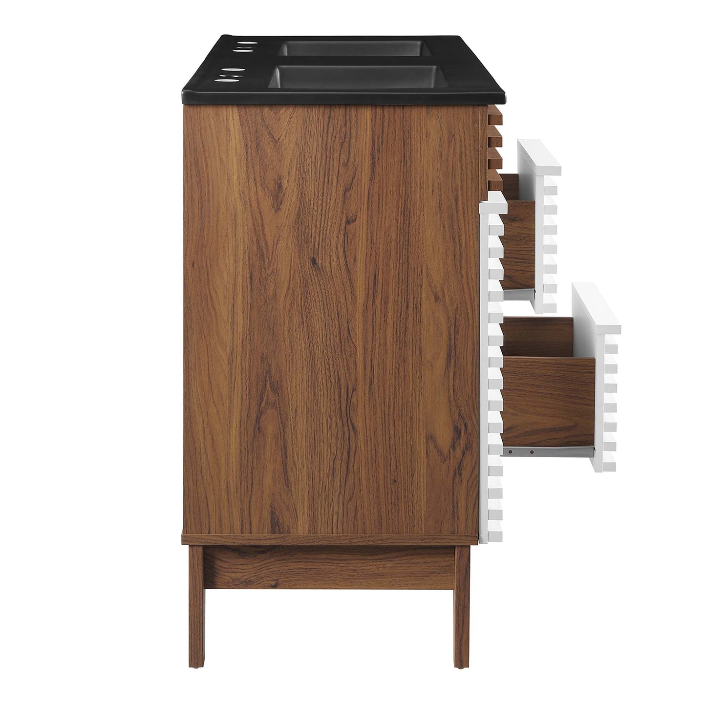 Modway furniture Render 48" Bathroom  Vanity with Black Basin Included - EEI-5381-WAL-BLK