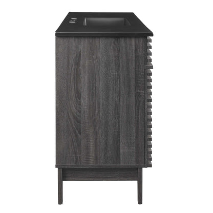 Modway furniture Render 48" Bathroom  Vanity with Black Basin Included - EEI-5381-WAL-BLK