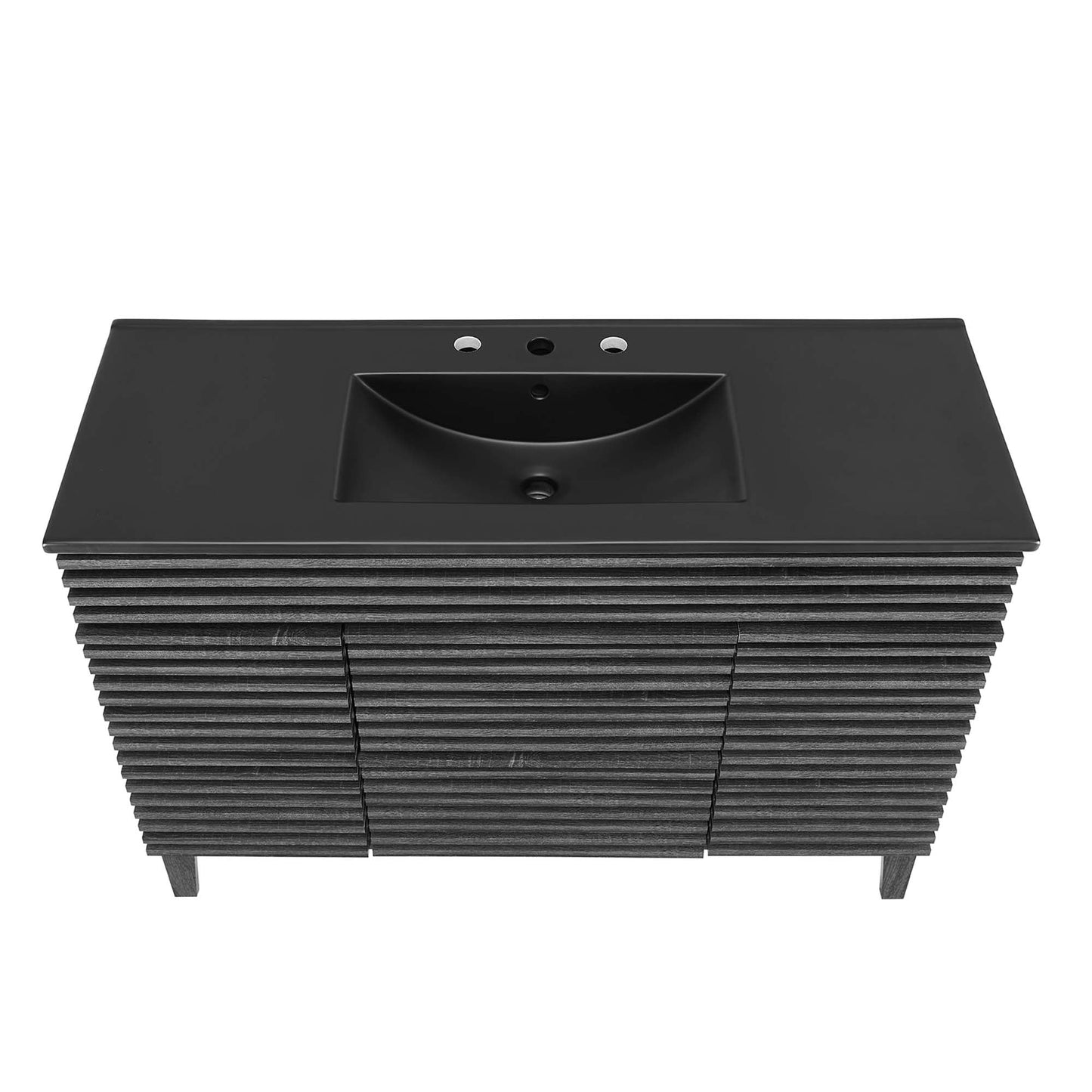 Modway furniture Render 48" Bathroom  Vanity with Black Basin Included - EEI-5381-WAL-BLK