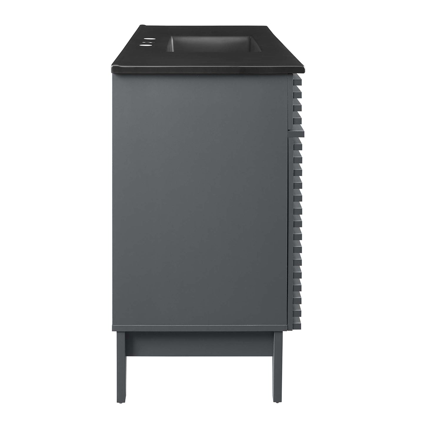 Modway furniture Render 48" Bathroom  Vanity with Black Basin Included - EEI-5381-WAL-BLK