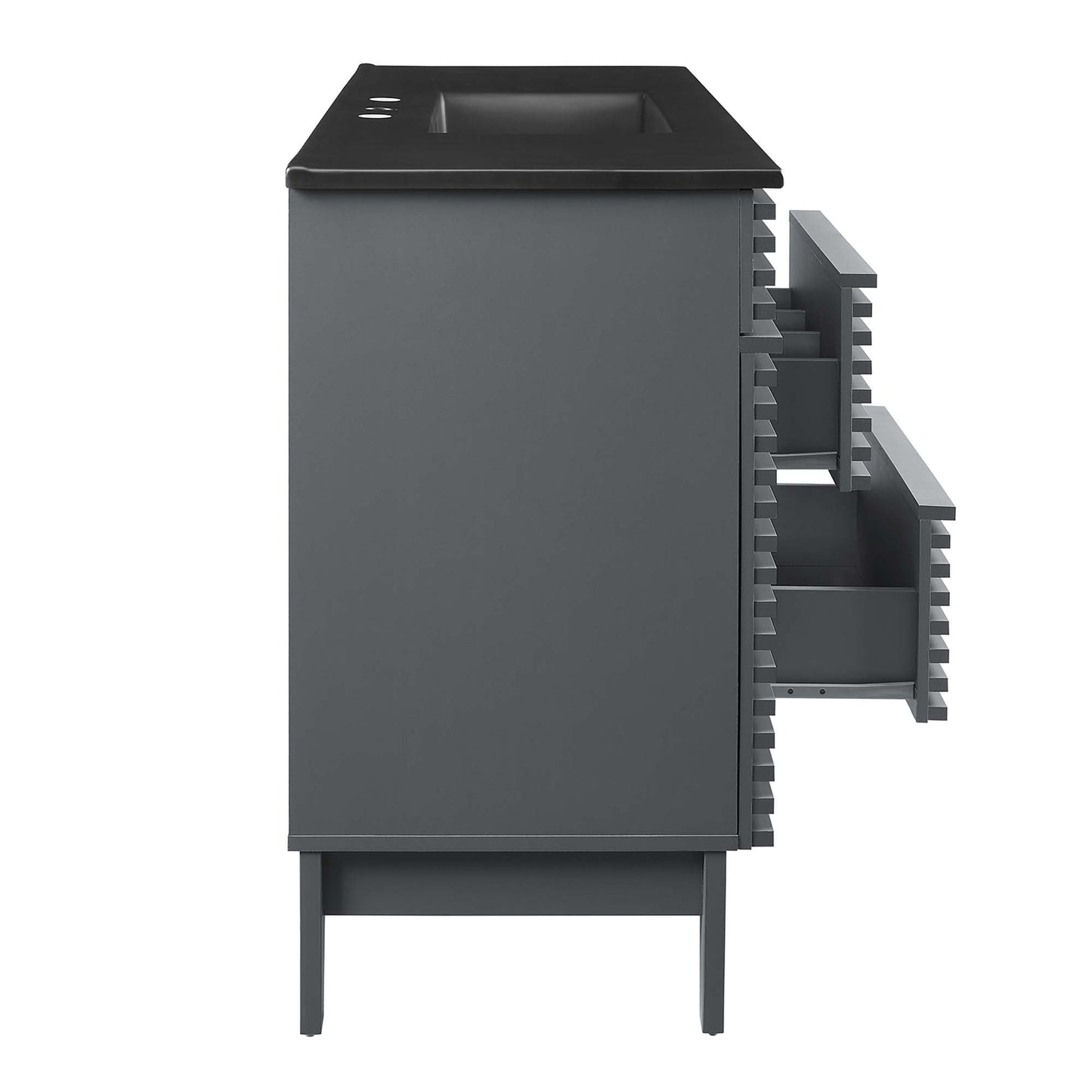 Modway furniture Render 48" Bathroom  Vanity with Black Basin Included - EEI-5381-WAL-BLK