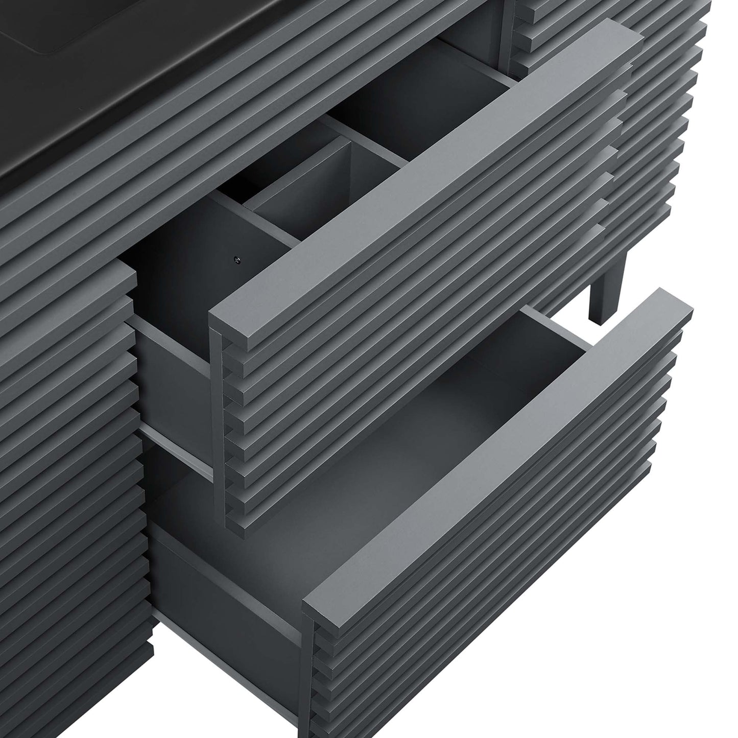 Modway furniture Render 48" Bathroom  Vanity with Black Basin Included - EEI-5381-WAL-BLK