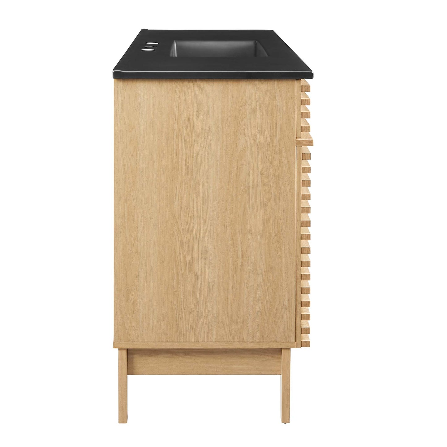 Modway furniture Render 48" Bathroom  Vanity with Black Basin Included - EEI-5381-WAL-BLK