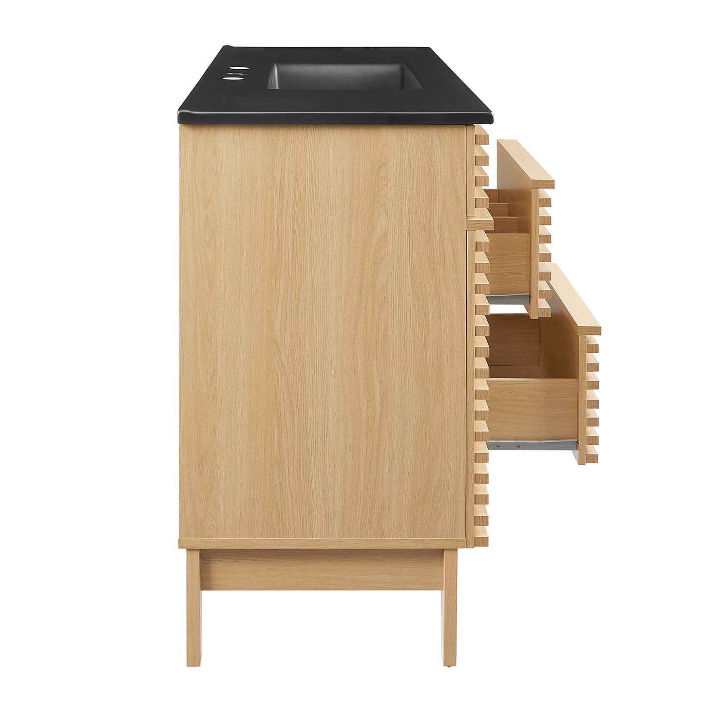 Modway furniture Render 48" Bathroom  Vanity with Black Basin Included - EEI-5381-WAL-BLK