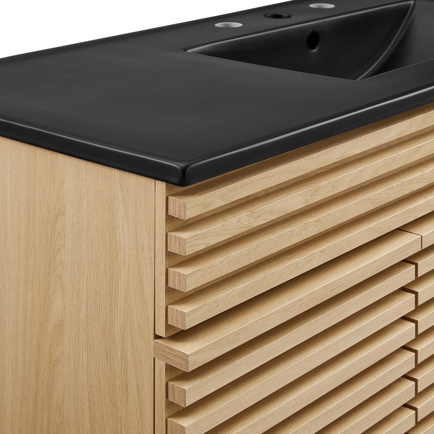 Modway furniture Render 48" Bathroom  Vanity with Black Basin Included - EEI-5381-WAL-BLK