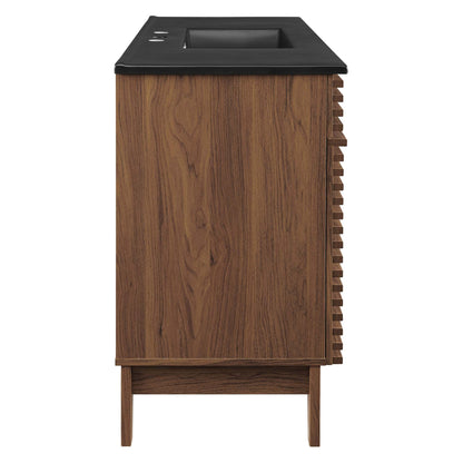 Modway furniture Render 48" Bathroom  Vanity with Black Basin Included - EEI-5381-WAL-BLK