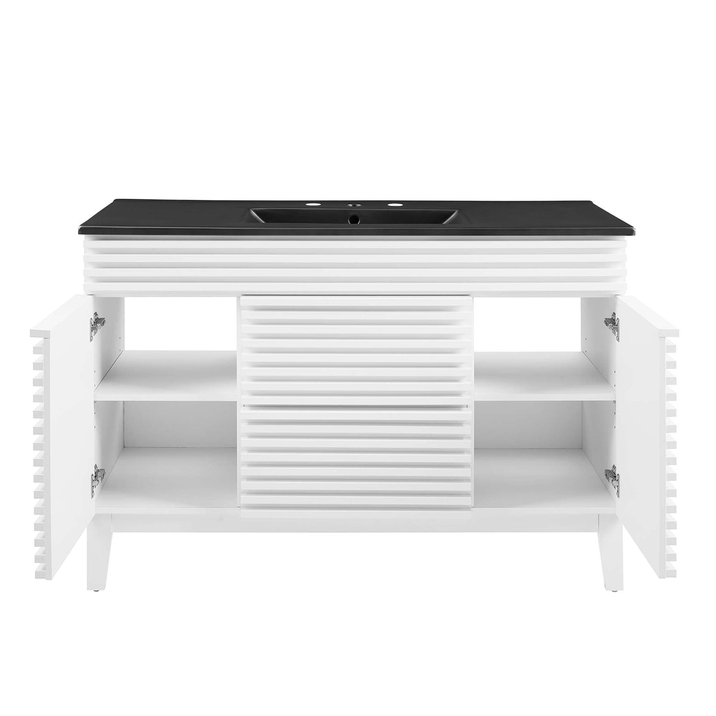 Modway furniture Render 48" Bathroom  Vanity with Black Basin Included - EEI-5381-WAL-BLK