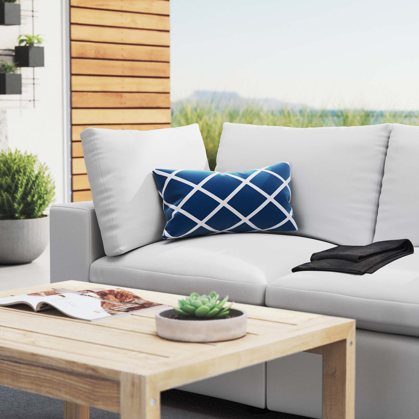 Modway Furniture Commix Sunbrella Outdoor Patio Loveseat Outdoor Patio Sectional by Modway - EEI-5577-NAV