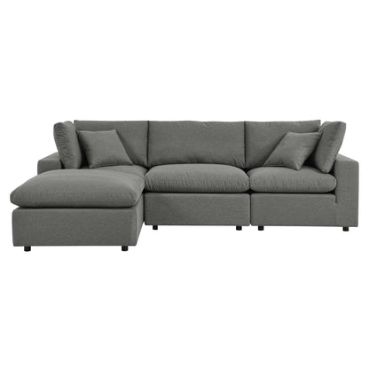 Modway Furniture Commix 4-Piece Outdoor Patio Sectional Sofa by Modway - EEI-5580-CHA
