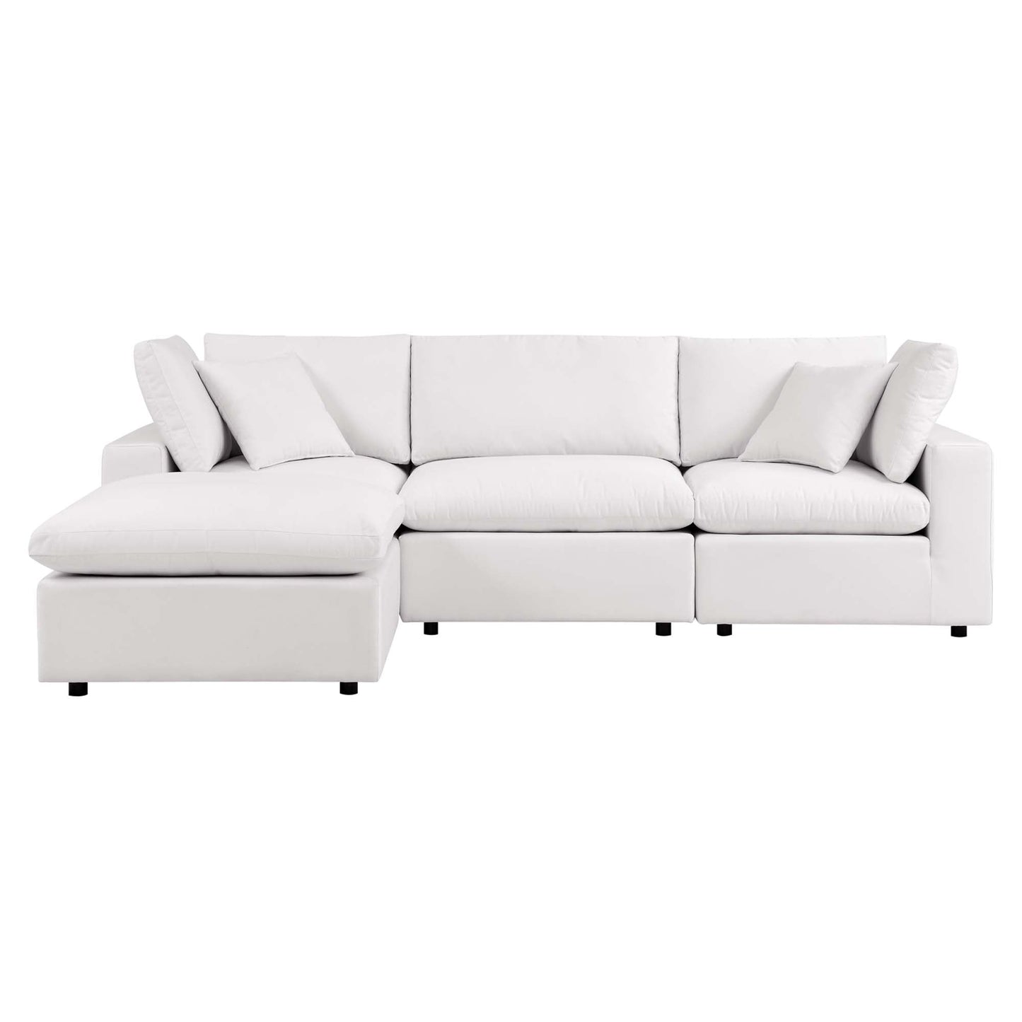 Modway Furniture Commix 4-Piece Outdoor Patio Sectional Sofa by Modway - EEI-5580-CHA