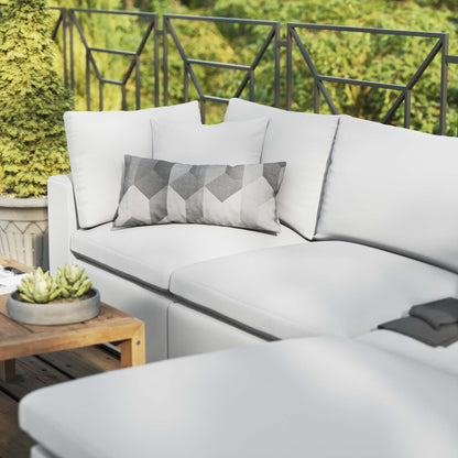 Modway Furniture Commix 4-Piece Outdoor Patio Sectional Sofa by Modway - EEI-5580-CHA