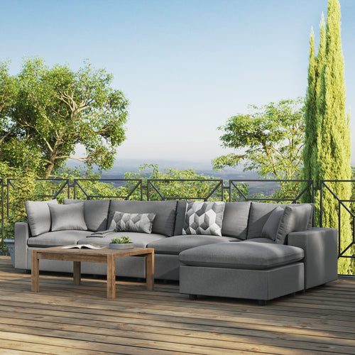 Modway Furniture Commix 5-Piece Outdoor Patio Sectional Sofa by Modway – EEI-5583-CHA