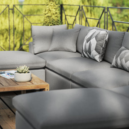 Modway Furniture Commix 6-Piece Outdoor Patio Sectional Sofa by Modway - EEI-5585-CHA