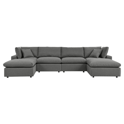 Modway Furniture Commix 6-Piece Outdoor Patio Sectional Sofa by Modway - EEI-5585-CHA