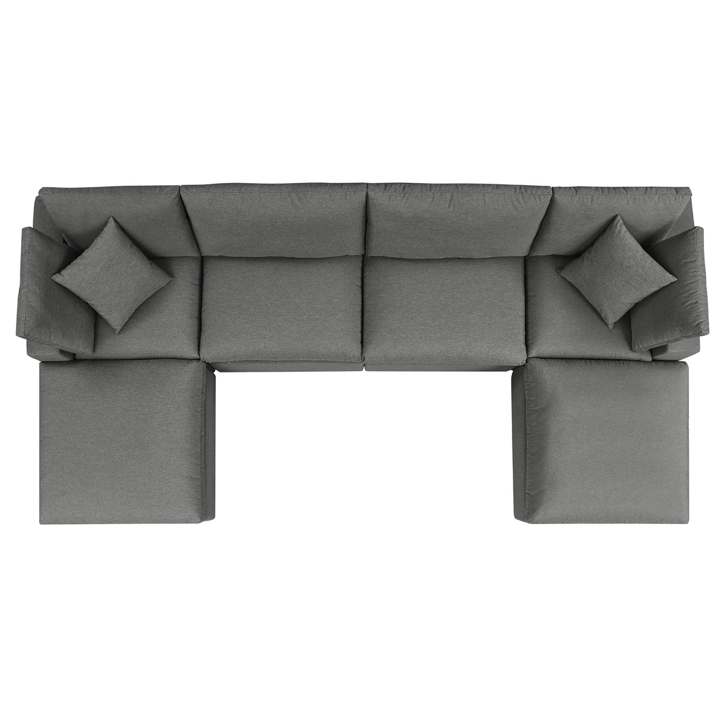 Modway Furniture Commix 6-Piece Outdoor Patio Sectional Sofa by Modway - EEI-5585-CHA