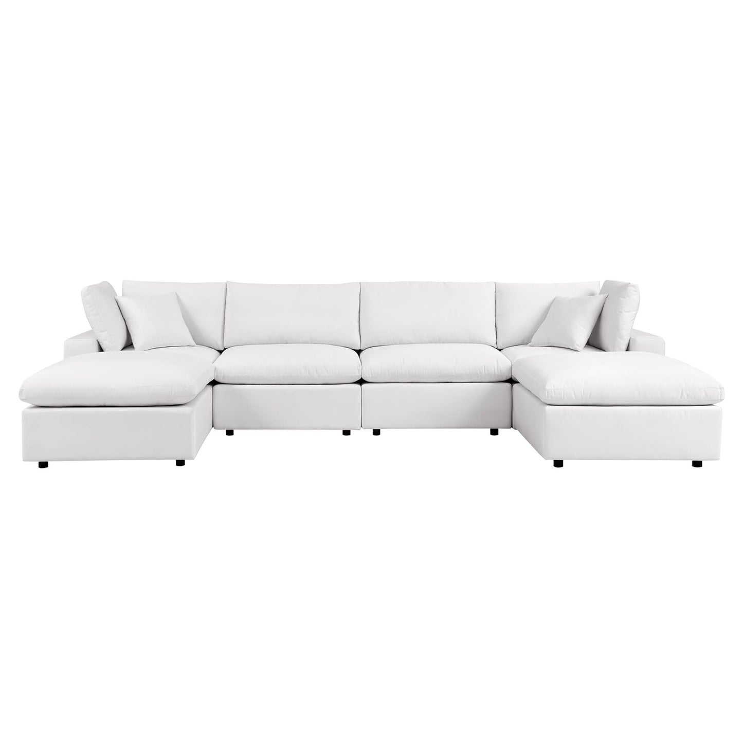 Modway Furniture Commix 6-Piece Outdoor Patio Sectional Sofa by Modway - EEI-5585-CHA