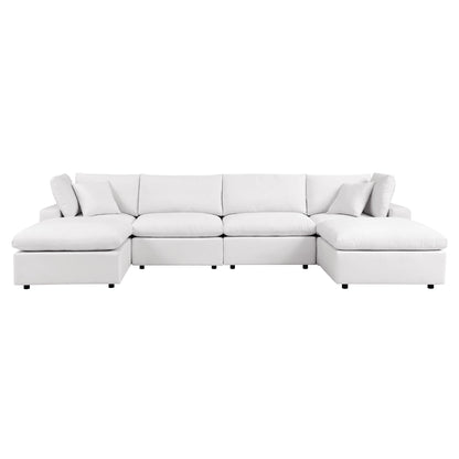 Modway Furniture Commix 6-Piece Outdoor Patio Sectional Sofa by Modway - EEI-5585-CHA