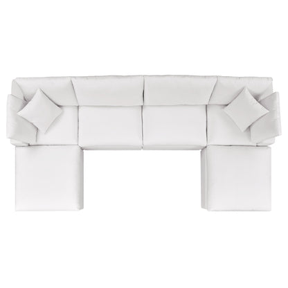 Modway Furniture Commix 6-Piece Outdoor Patio Sectional Sofa by Modway - EEI-5585-CHA